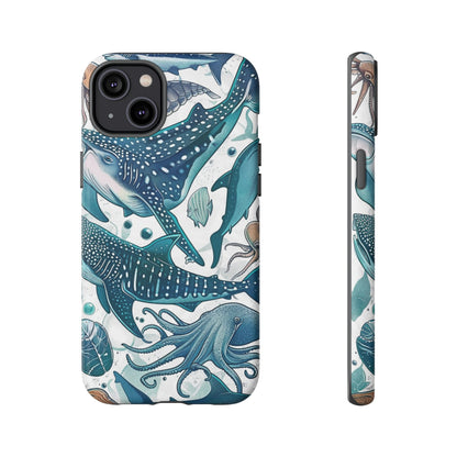 Undersea World Shark, Turtle, Manta Ray Phone Case