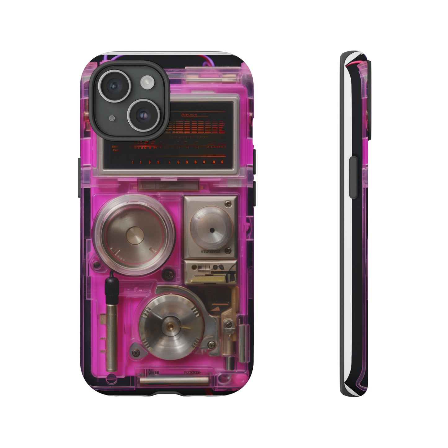 Cyberpunk Techno Gadget Walkman: Retro-Futuristic Premium Tough Phone Case | Iconic Style for iPhone, Samsung Galaxy, and Google Pixel