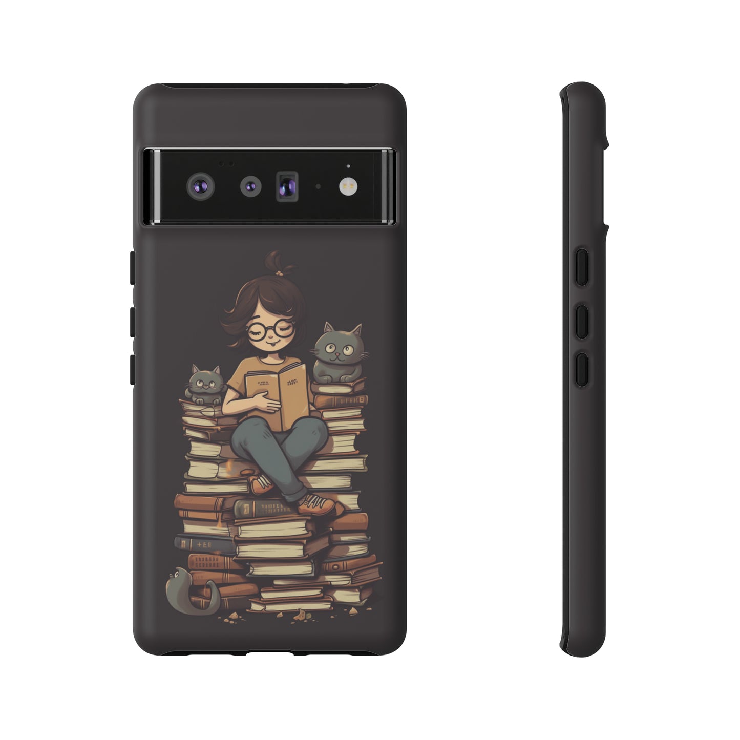 Cats and Books Phone Case