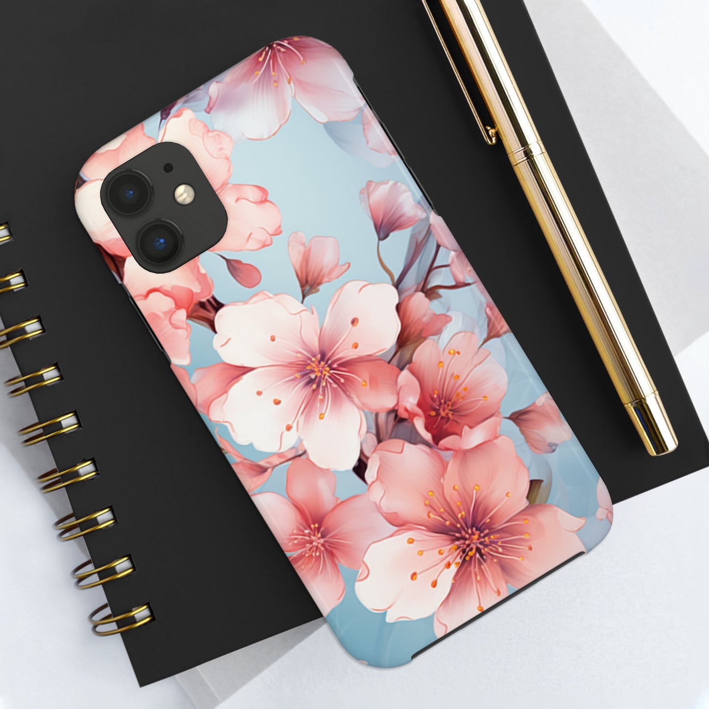 Pretty in Pink Flowers Tough iPhone Case | Floral Phone Cover