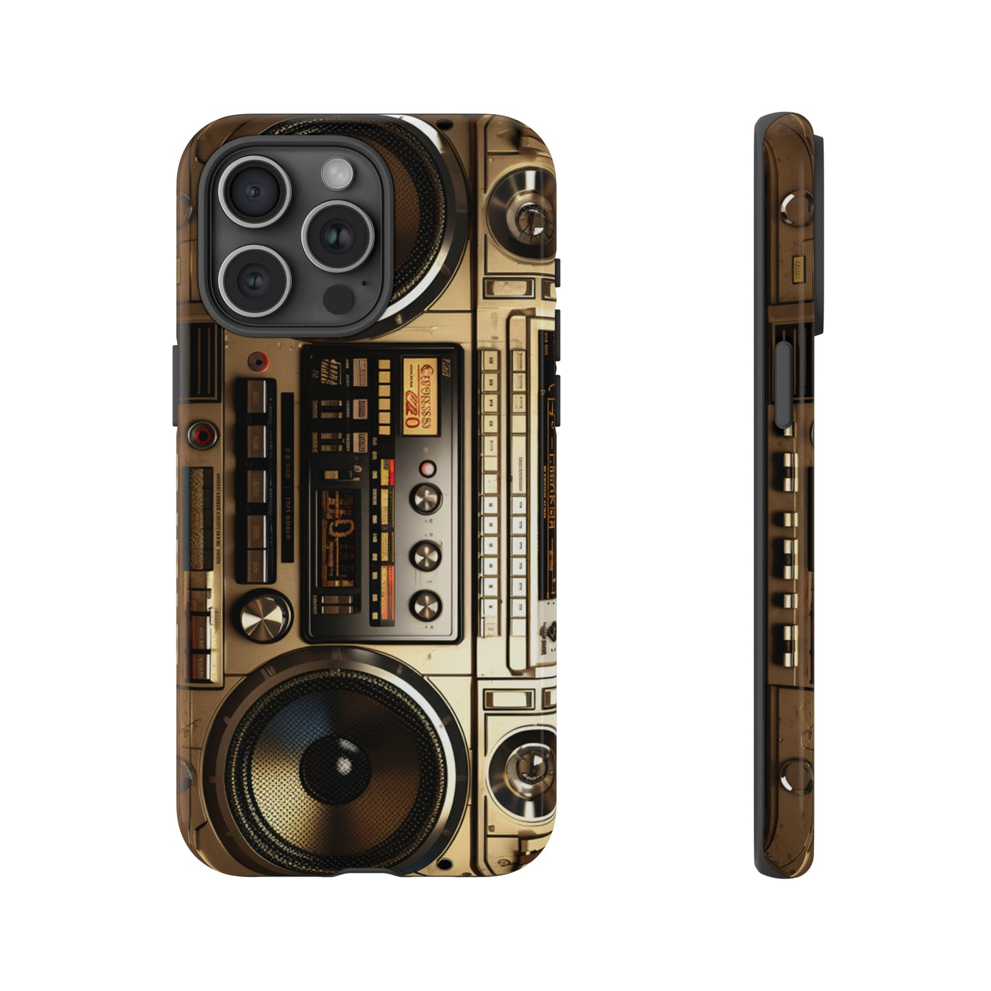 Urban Beats: Boombox Hip Hop Music Pixel Phone Case | Retro Rhythms for iPhone 15 Models