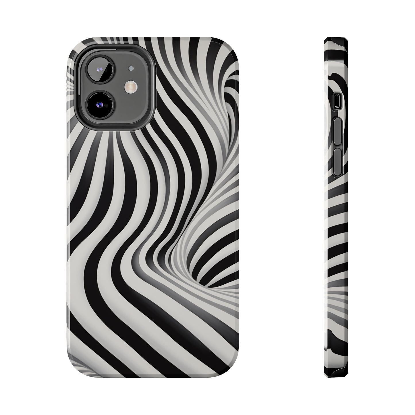 Twist Your Perception: Optical Illusion Tough Case for Apple iPhone Models – Where Art Meets Function