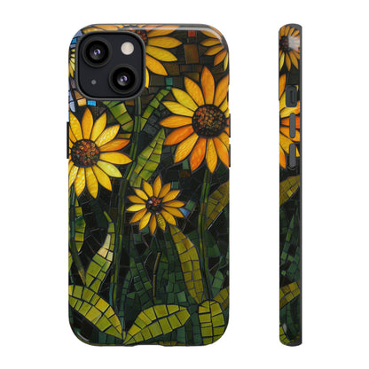 Yellow and Gold Daisy Mosaic Stained Glass Phone Case