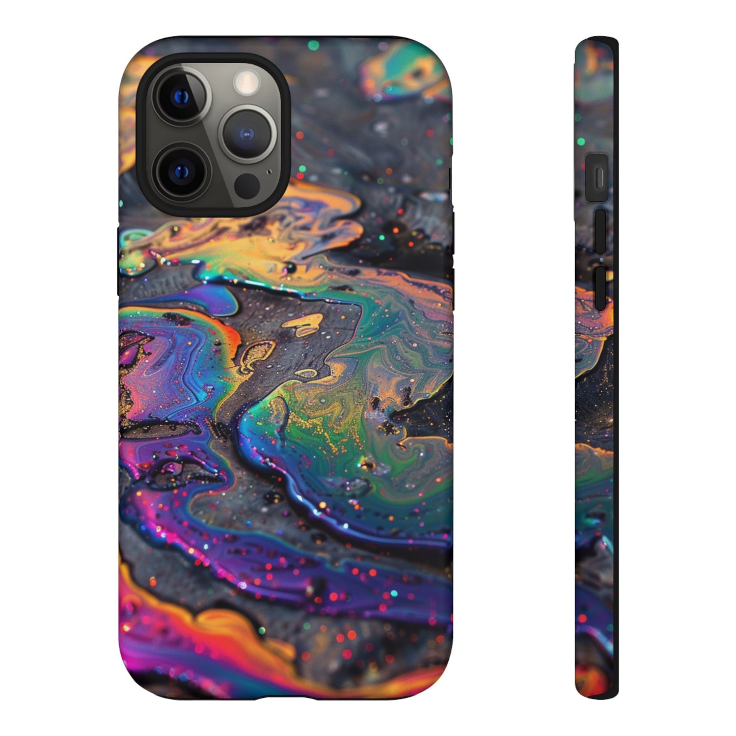 Opalescent Marbled Holographic Print Phone Case