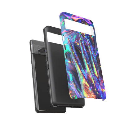 Marbled opalescent Holographic Print Phone Case