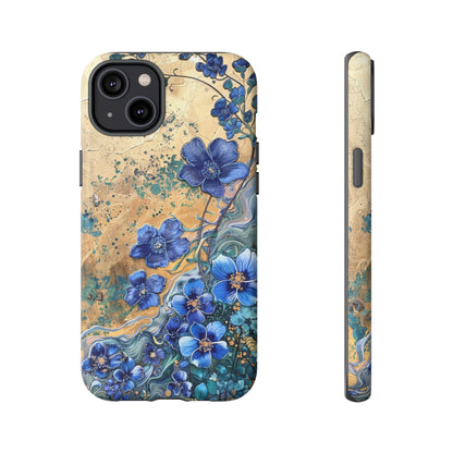 Forget Me Nots Vintage Color Splash Floral Design Phone Case