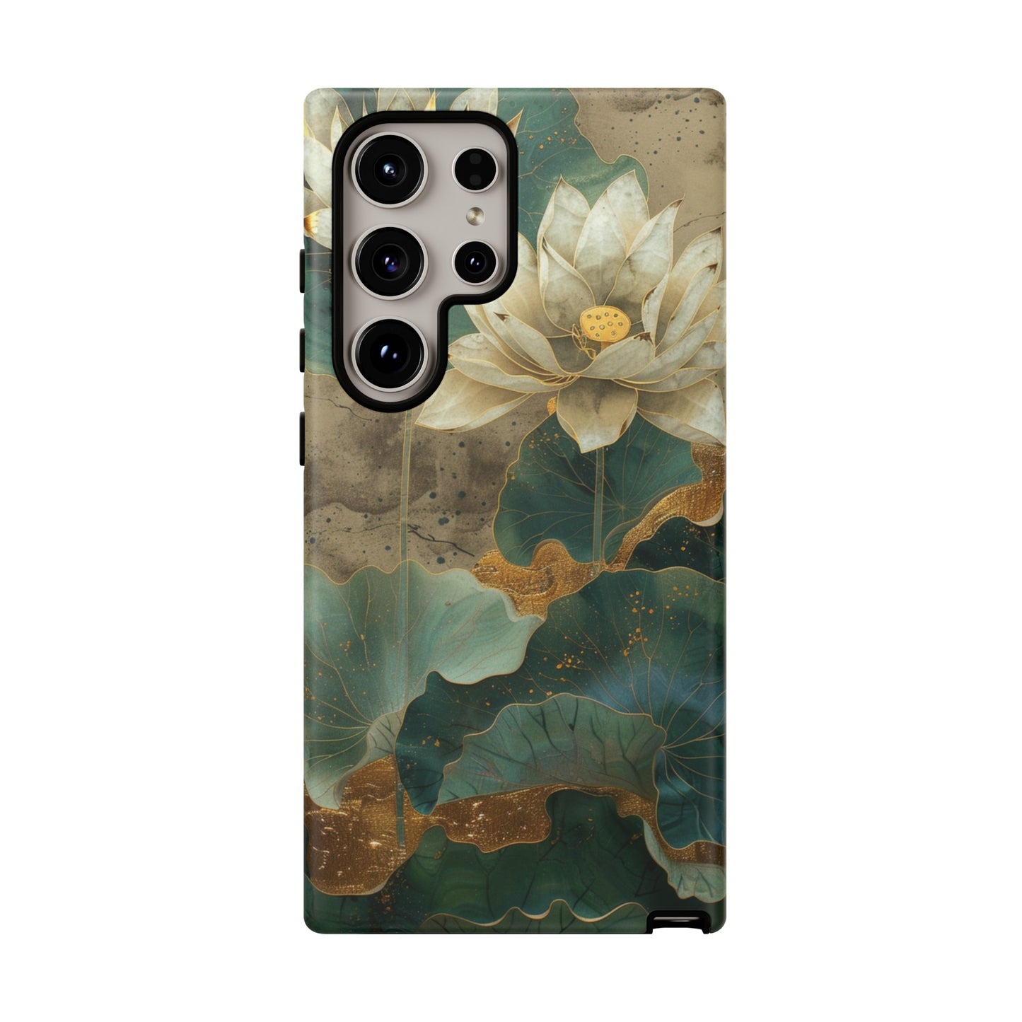 Zen Stained Glass Lotus Floral Design Phone Case