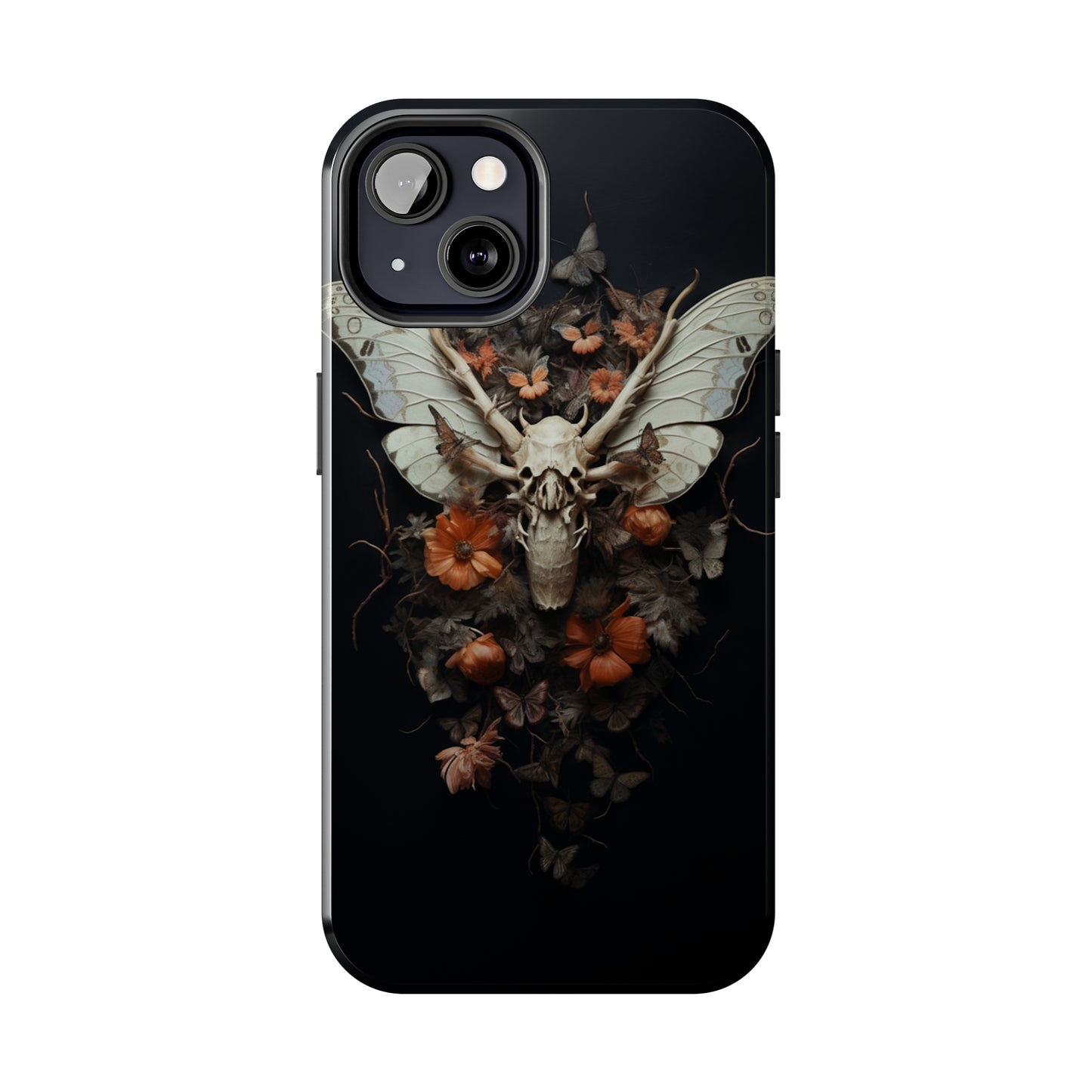 Deadhead Moth Gothic Dark Academia iPhone Case | Spooky Skull Mysterious Elegance