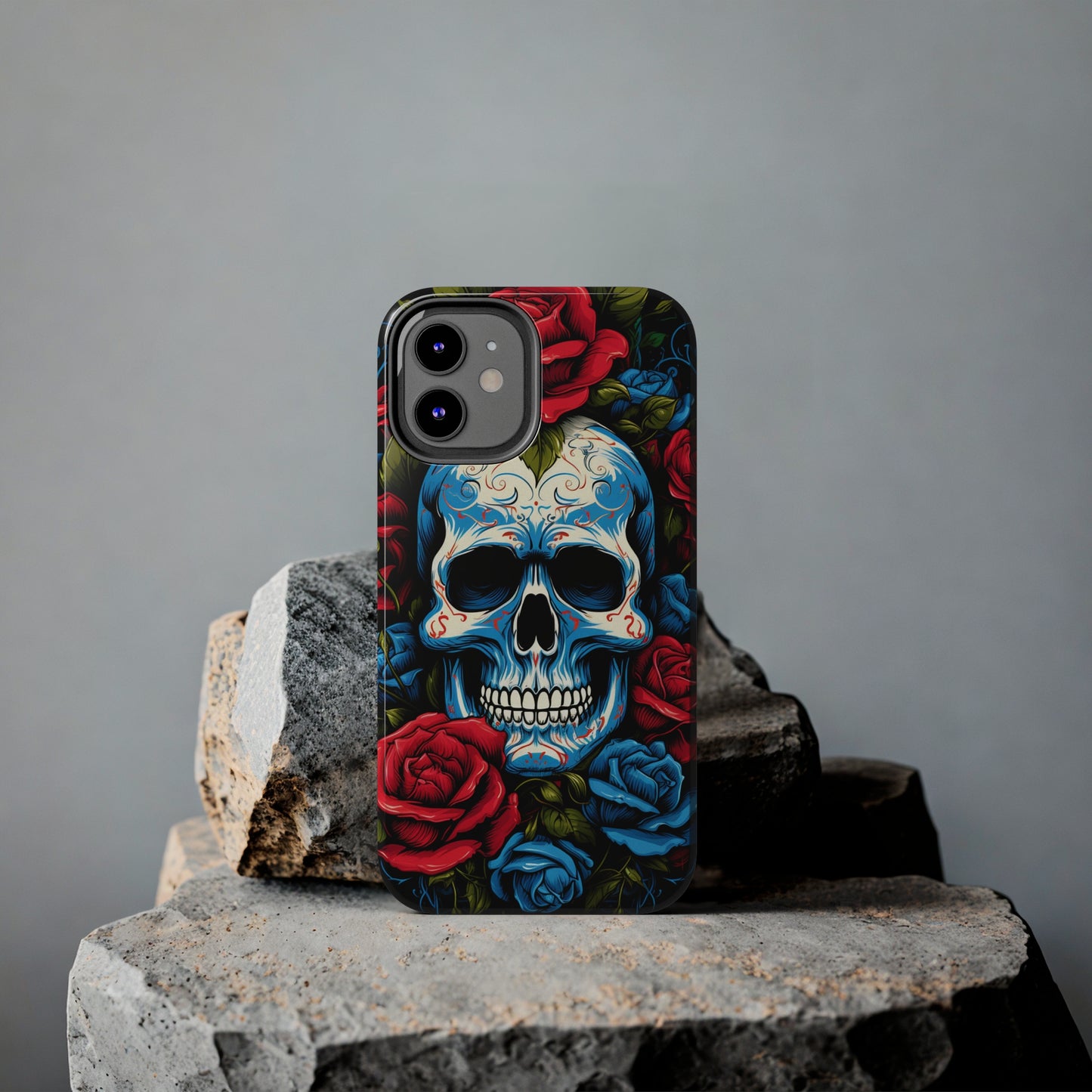 Skull and Roses iPhone Case | Edgy Elegance and Timeless Beauty