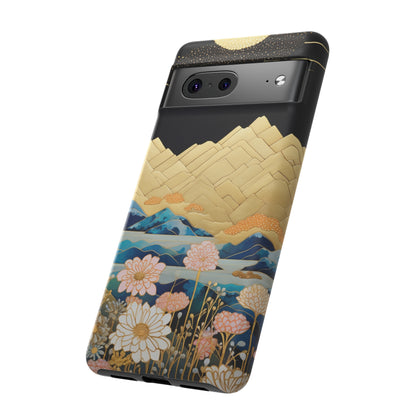 Chiyogami Floral Tough iPhone Case Galaxy S23 S22 S21 S20 Plus Ultra | Iphone 14 13 12 11 8 Pro Max Mini | Pixel 7 6 Pro 5 | Japanese Boho