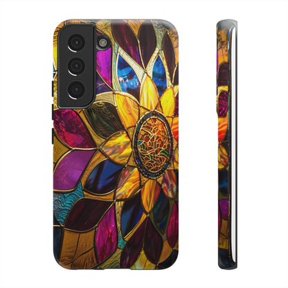 Cosmic Stained Glass Mandala Phone Case