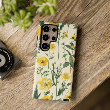 Floral Sage Yellow Wildflower Phone Case