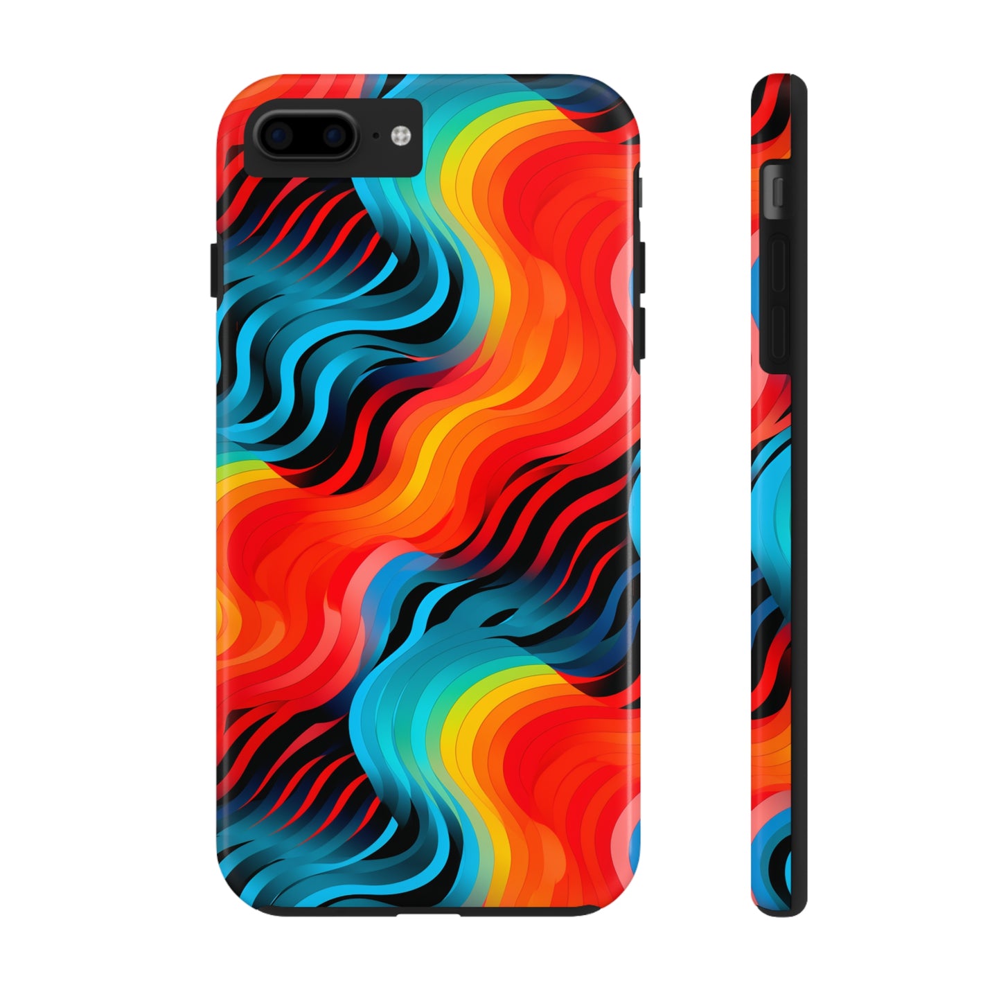 Color Splash Wave Pattern Tough iPhone Case | Embrace Vibrant Style and Reliable Protection