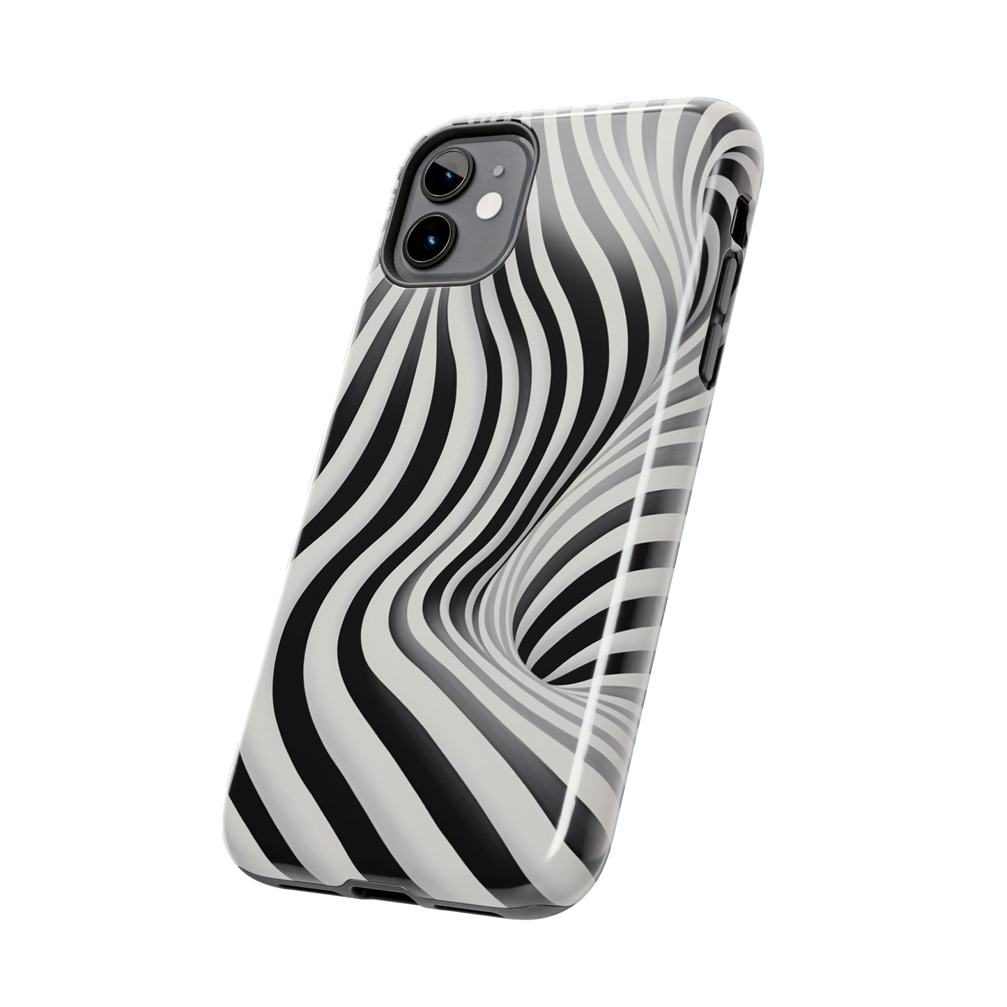 Twist Your Perception: Optical Illusion Tough Case for Apple iPhone Models – Where Art Meets Function