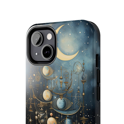 Esoteric Art Nouveau Moon Phases iPhone Case | Embrace the Mystical Beauty of Lunar Transitions