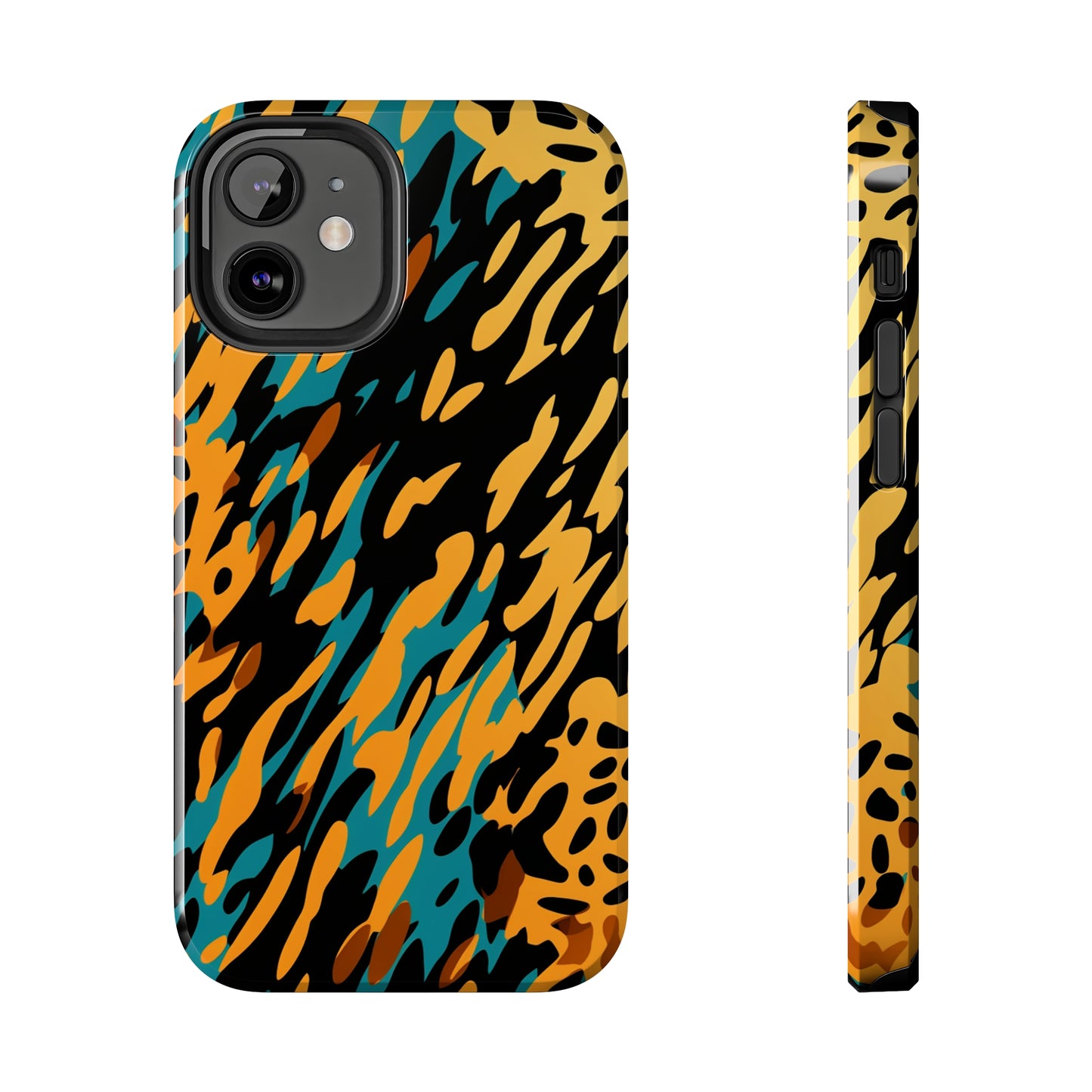 Luxury Leopard & Retro Magic Zebra: The Ultimate Wild Duo iPhone Case