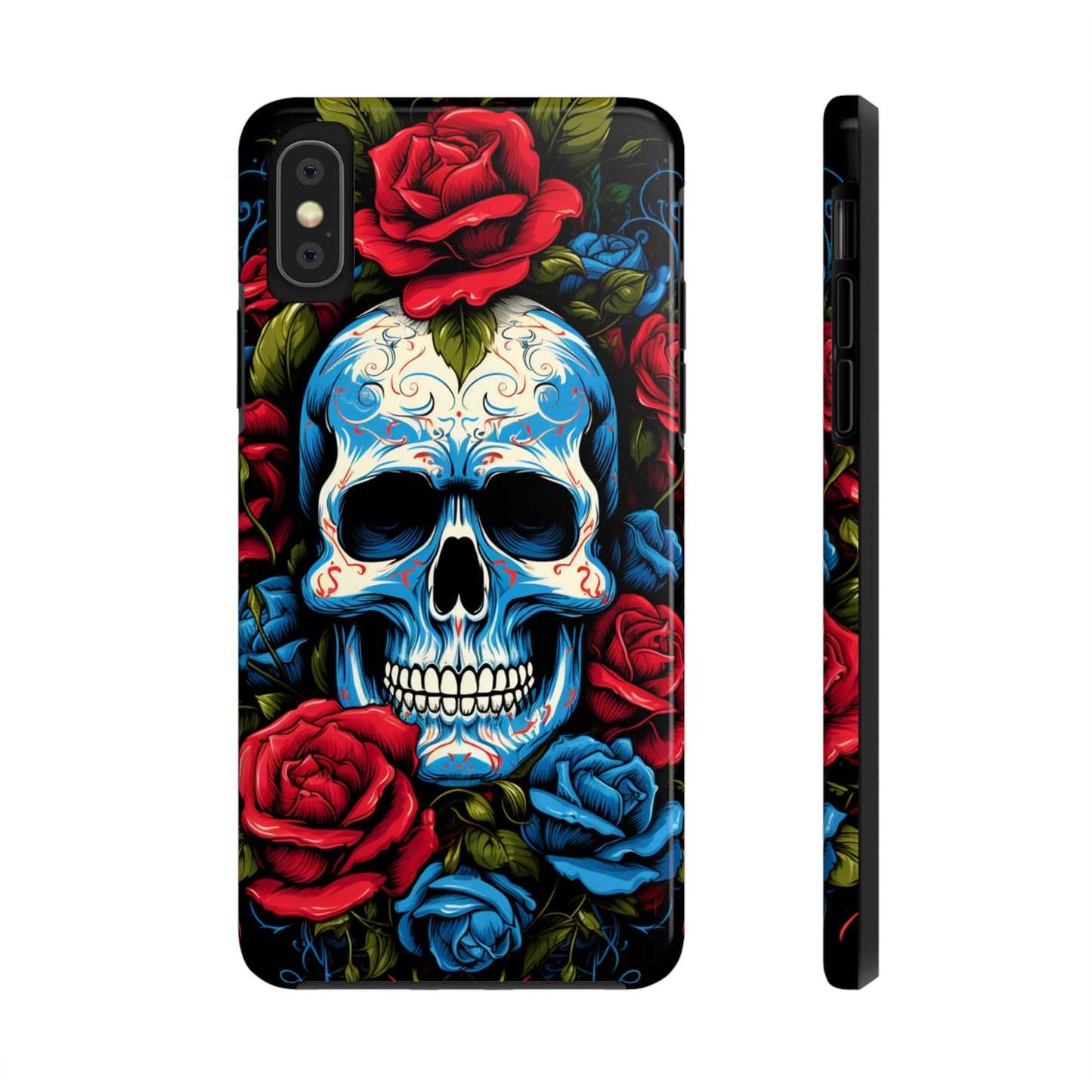 iPhone 11 Pro Case with intricate skull and roses design