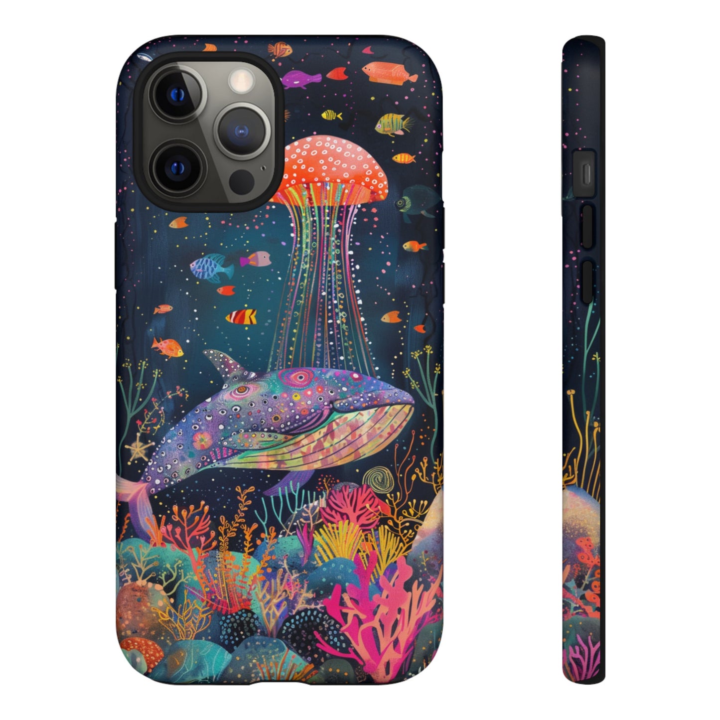 Whale Shark, Turtle, Jellyfish Phone Case