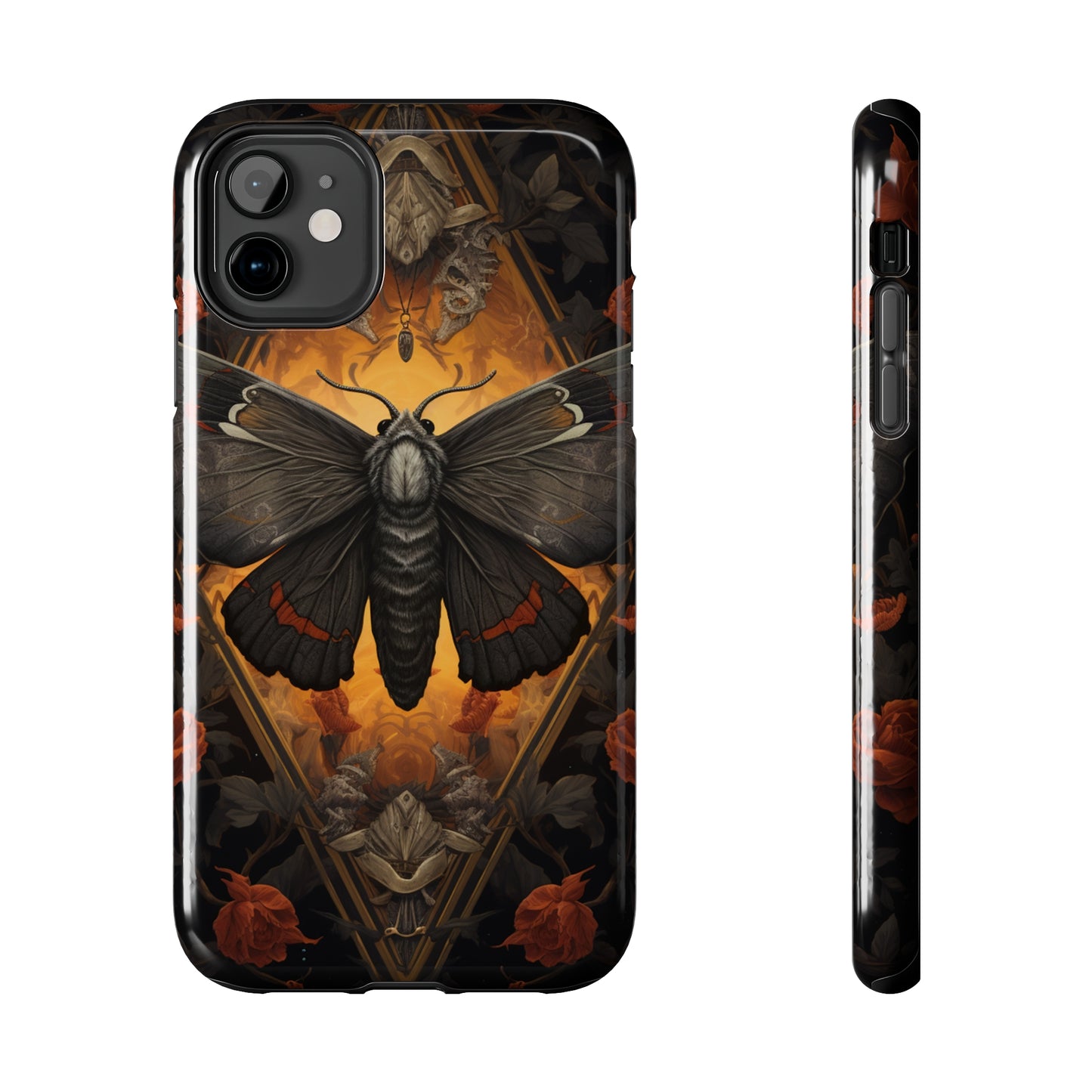 iPhone Case | Lost in Thought: Dark Academia Moth iPhone Tough Case