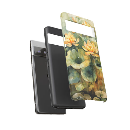 Zen Lotus Watercolor Painting iPhone 15 Case