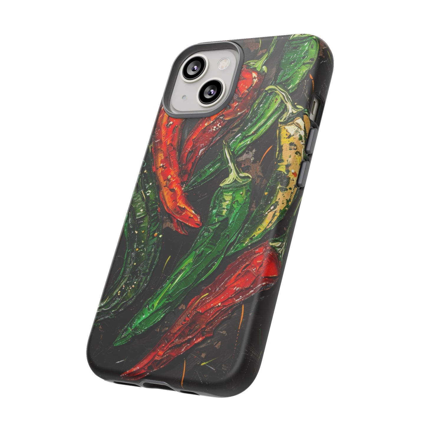 Green and Red Chili Peppers Phone Case