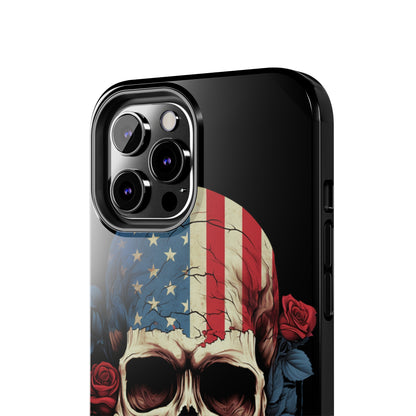 American Pride with an Edgy Spin: Skull USA Flag iPhone Case – Modern Protection Meets Patriotic Design