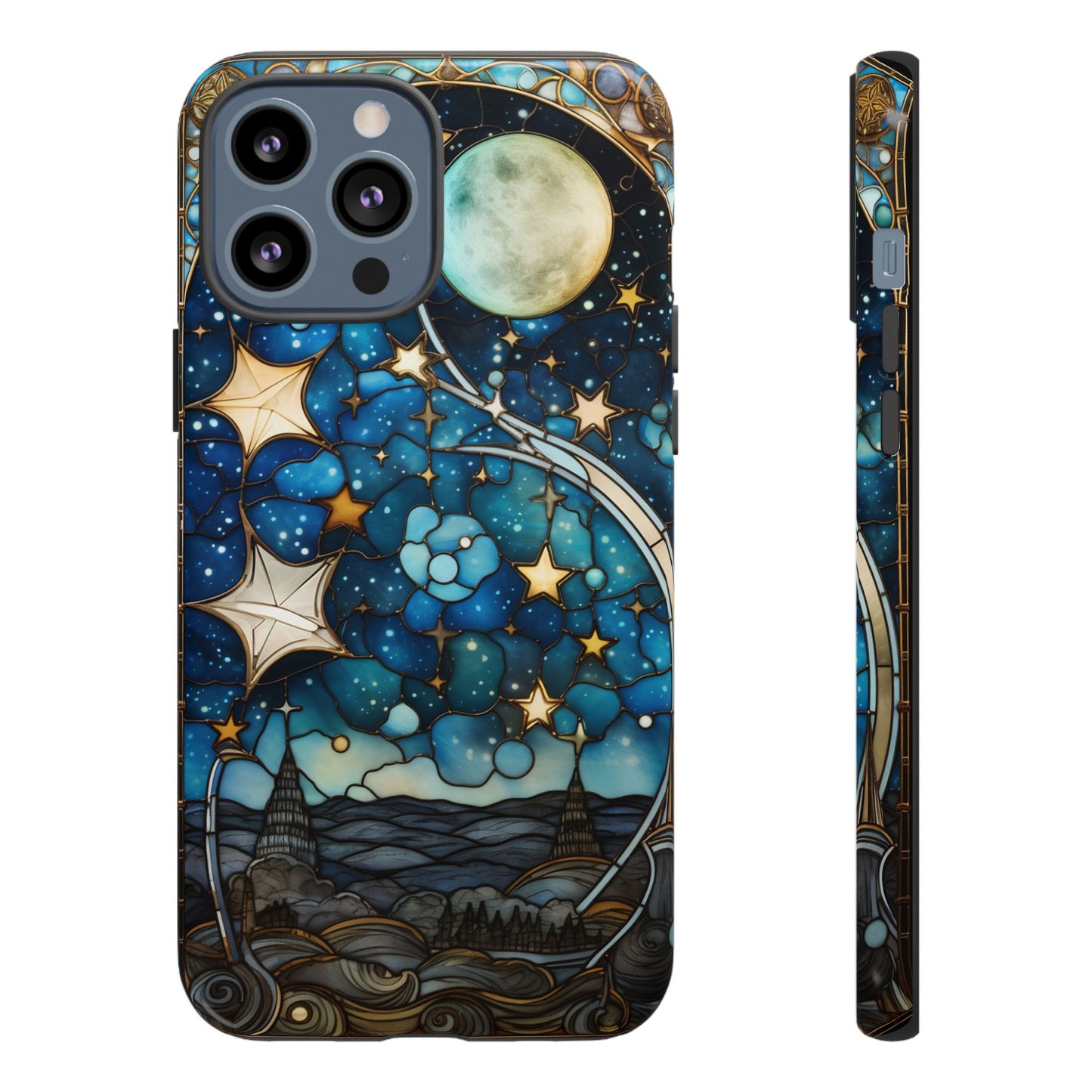 Boho Starry Night Stained Glass Artistry Phone Cover