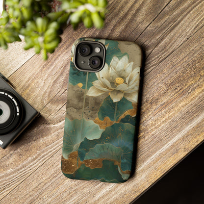 Zen Stained Glass Lotus Floral Design Phone Case