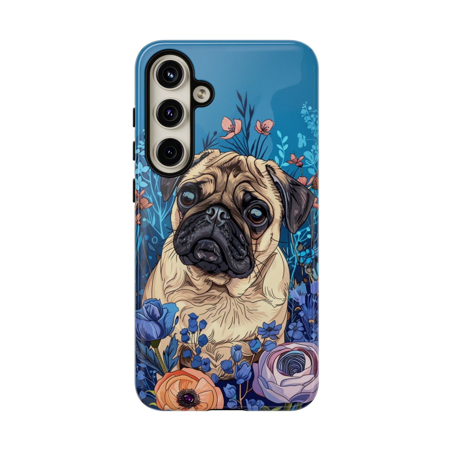 Cute pug dog phone case for iPhone 15