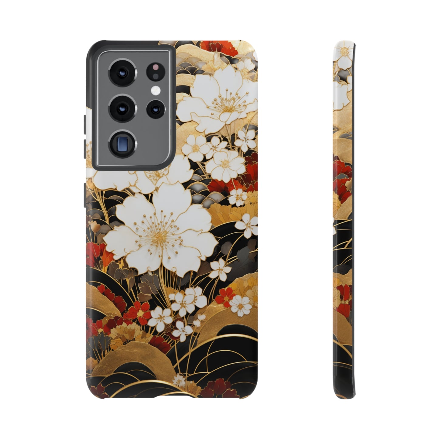 Chiyogami Floral Tough iPhone Case Galaxy S23 S22 S21 S20 Plus Ultra | Iphone 14 13 12 11 8 Pro Max Mini | Pixel 7 6 Pro 5 | Japanese Boho