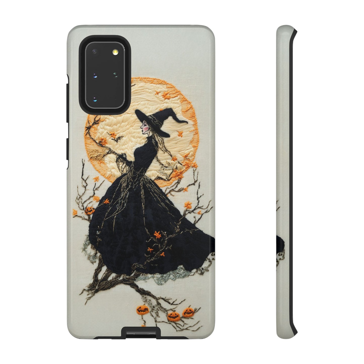 Halloween Witch Autumn iPhone Case, Embroidered Style