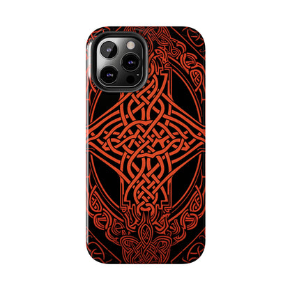 Eternal Weave iPhone Case, Red Celtic Tribal Knots | Timeless Symbolism iPhone Case for Models 11 through 14 Pro Max