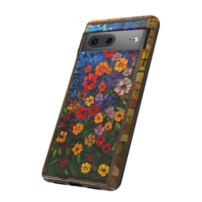 Gustav Klimt Style Flower Garden Painting Phone Case for iPhone 15, 14, Pro Max, 13, 12 & Samsung Galaxy S23, S22, S21, Google Pixel