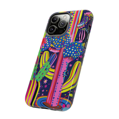 Retro 1960s Psychedelic Cactus Flowers Phone Case