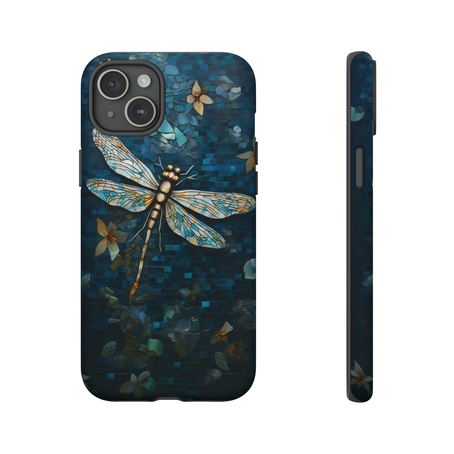 Vintage Mosaic Style Dragonfly