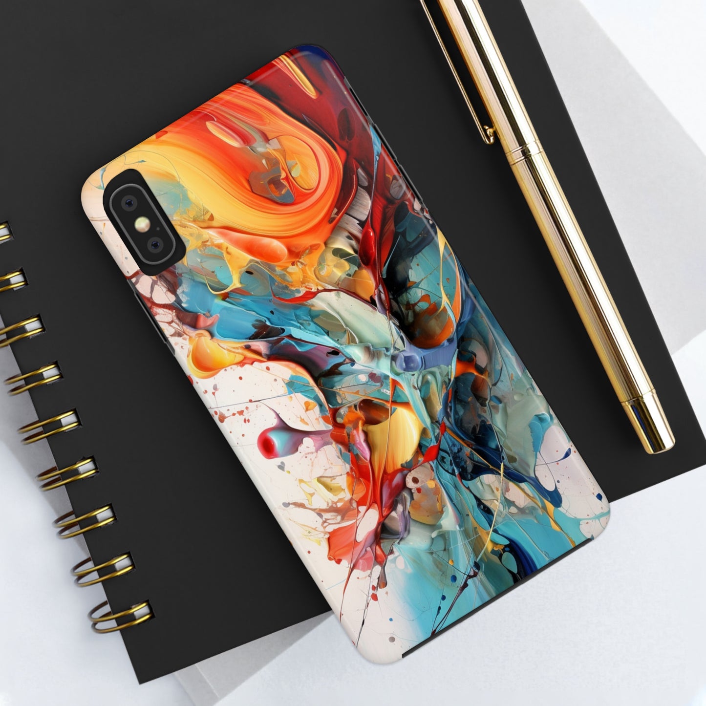 Abstract Color Splash iPhone Tough Case | Boldly Express Your Style with Enhanced Protection