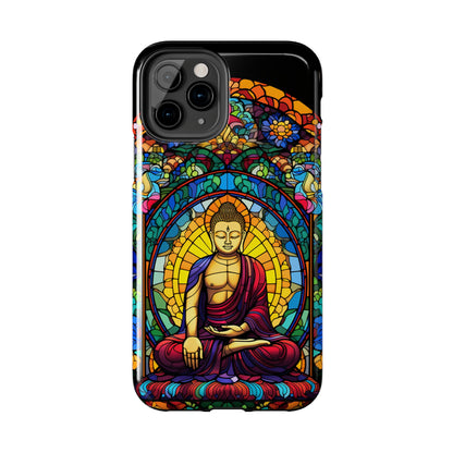 Stained Glass Magic: Psychedelic Tibet Buddha Mandala