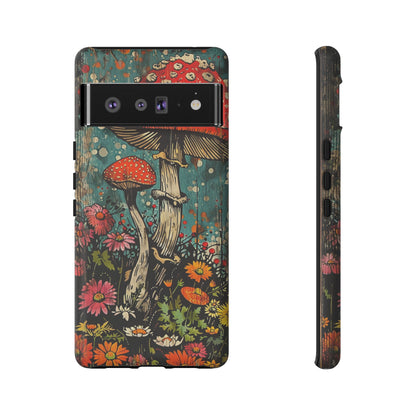 Trippy Magic Mushroom Retro Art Phone Case