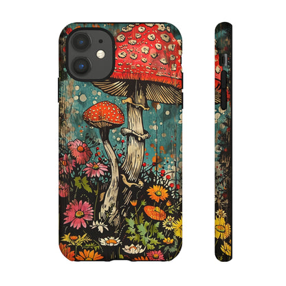 Trippy Magic Mushroom Retro Art Phone Case