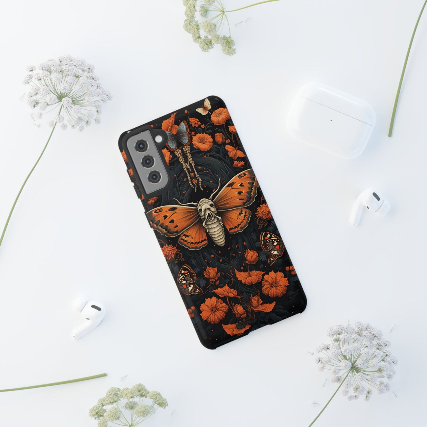 Eerie Elegance Halloween Goth Moth Phone Cover