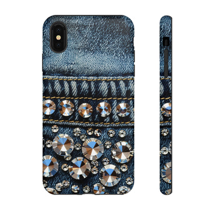 Blue Jean Queen Rhinestone Bling Phone Case