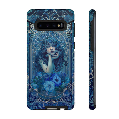 Blue Floral Art Nouveau Style Phone Case