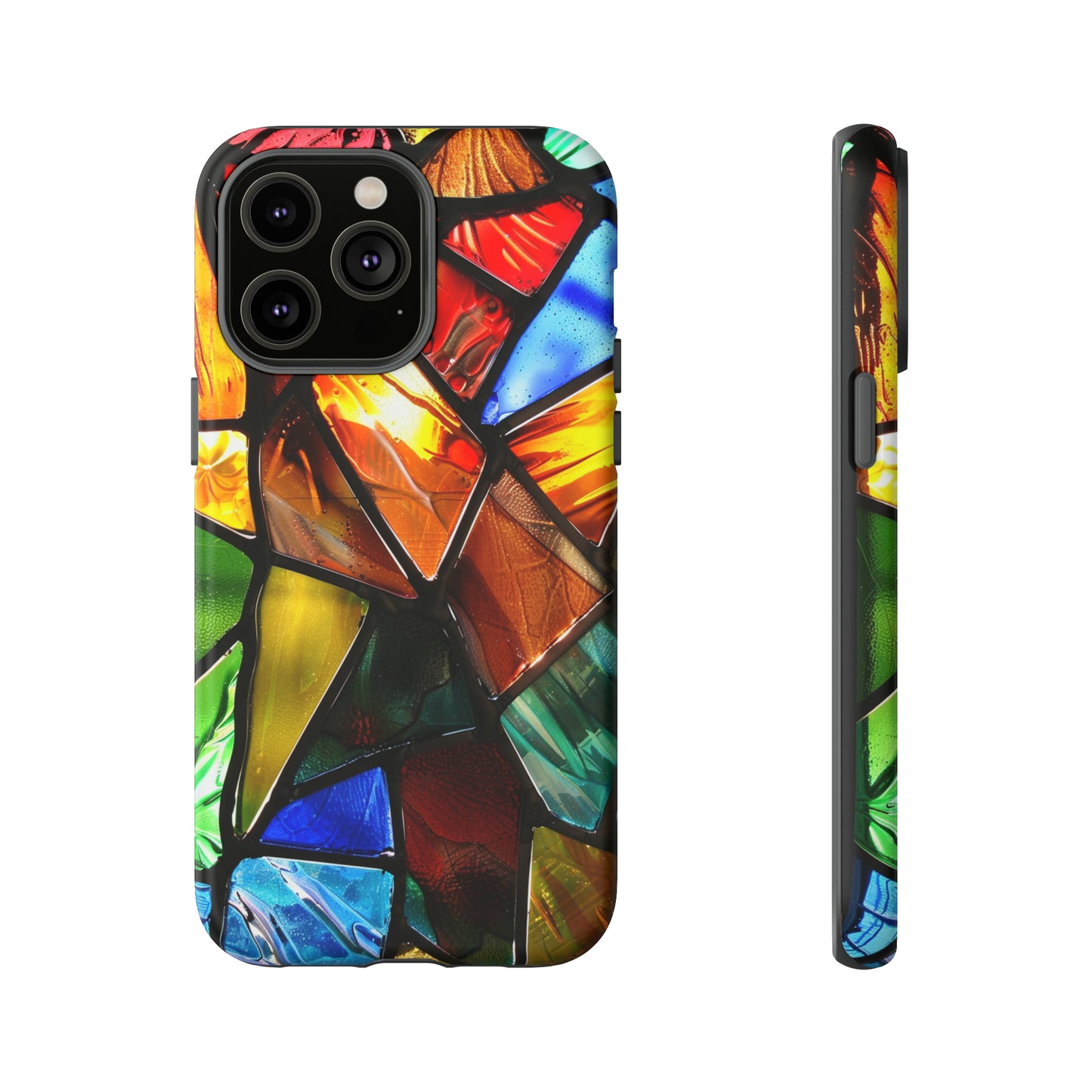 Color Explosion Abstract Stained Glass Phone Case