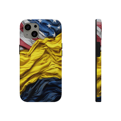 Support Ukraine Flag Phone Case | Show Your Ukrainian USA Patriotic Spirit with a Tough iPhone Case