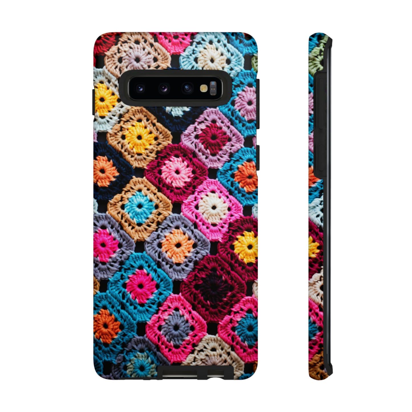 Vintage Floral Crochet Blanket Knit Look Phone Case