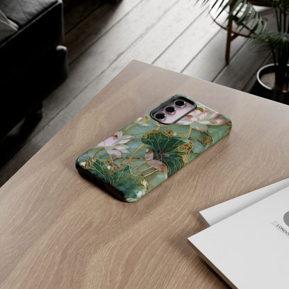 Elegant Floral Phone Case - Tough Cases with Lotus Design