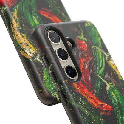 Green and Red Chili Peppers Phone Case