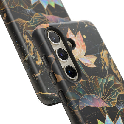 Zen Stained Glass Lotus Floral Design Phone Case