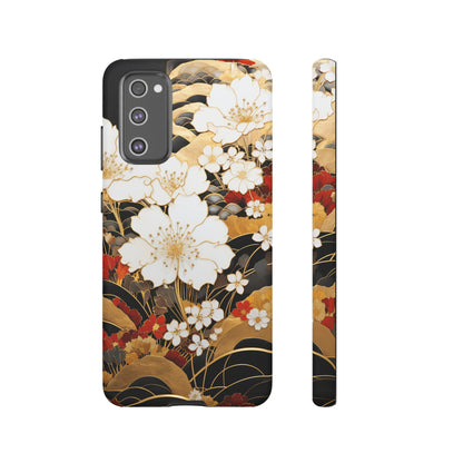 Chiyogami Floral Tough iPhone Case Galaxy S23 S22 S21 S20 Plus Ultra | Iphone 14 13 12 11 8 Pro Max Mini | Pixel 7 6 Pro 5 | Japanese Boho