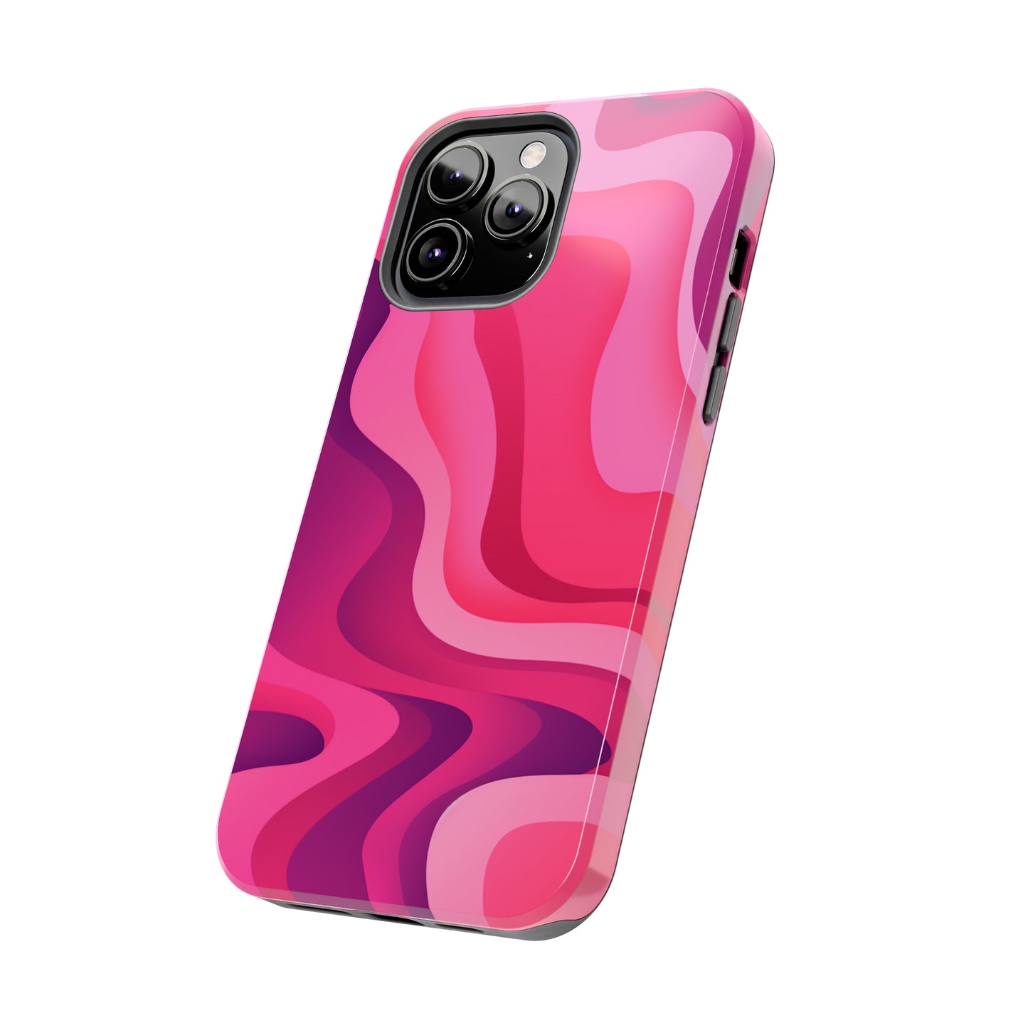 The Pink Wave iPhone Case Splash of Vibrance | Modern Art Meets Protection iPhone Tough Case